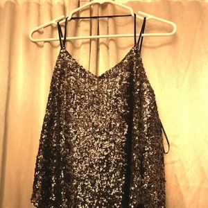 Gold Sequin Tank Top